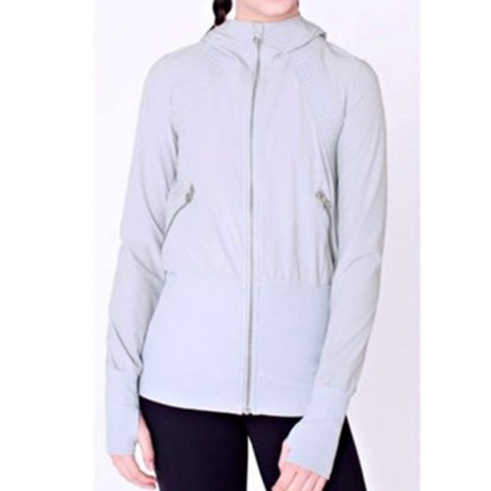 Light Gray Kids' Hooded Jacket - Unbranded